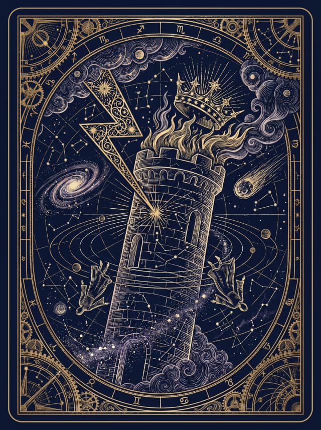 Lá Toà Tháp (The Tower) — Major Arcana XVI