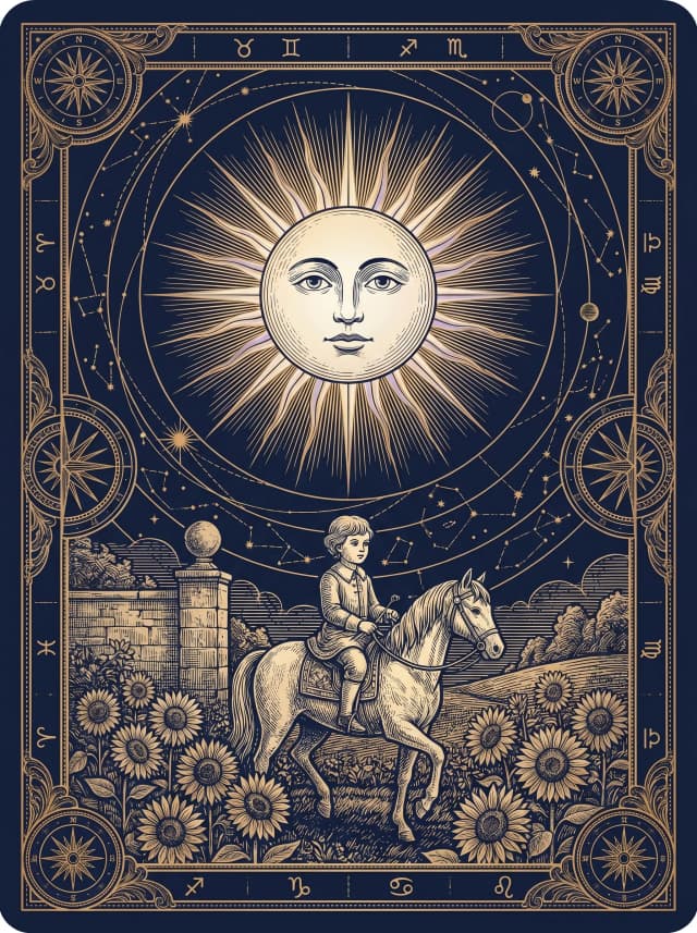 Lá Mặt Trời (The Sun) — Major Arcana XIX