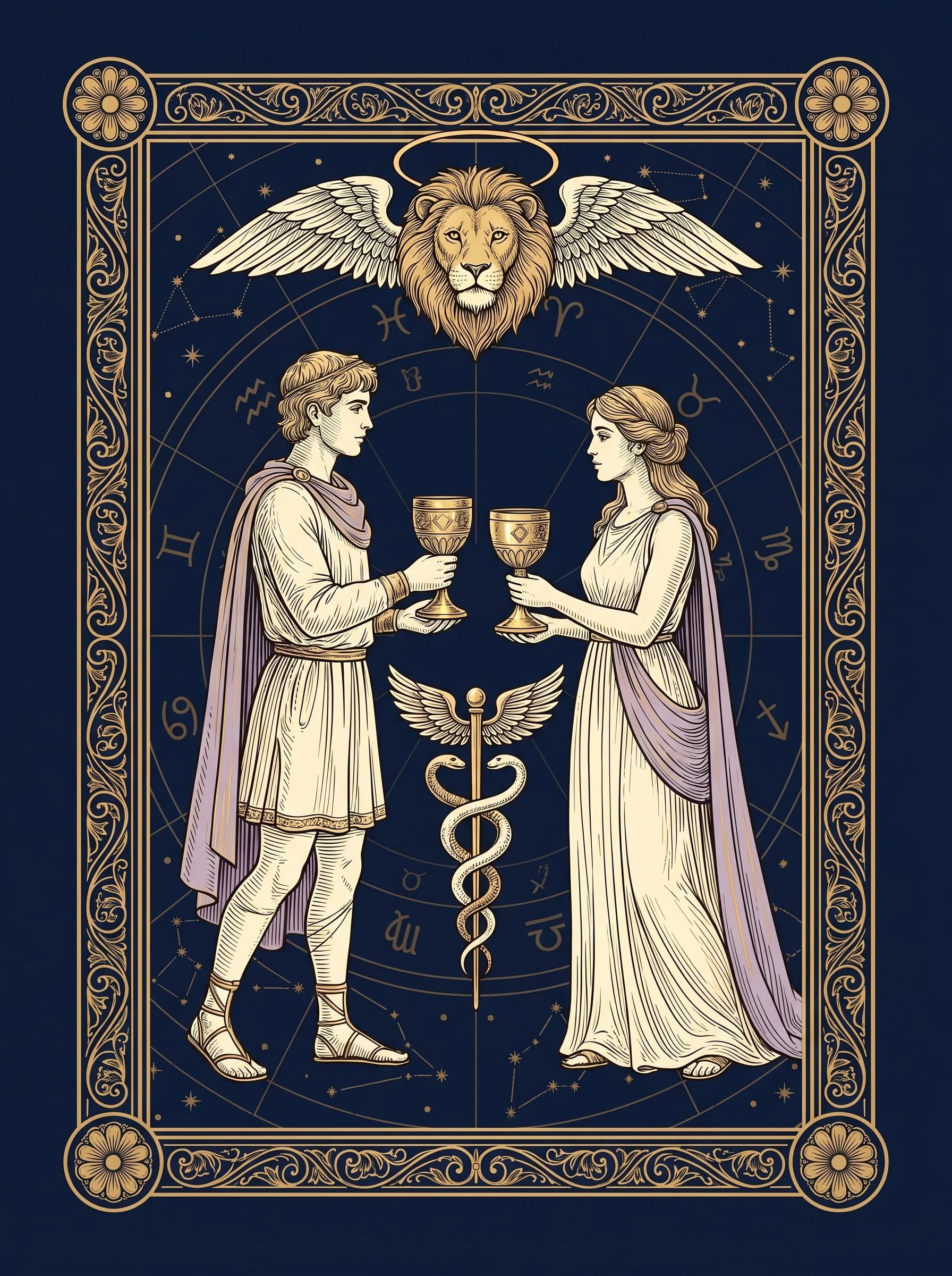 Lá Hai Cốc (Two of Cups) — Minor Arcana Cốc