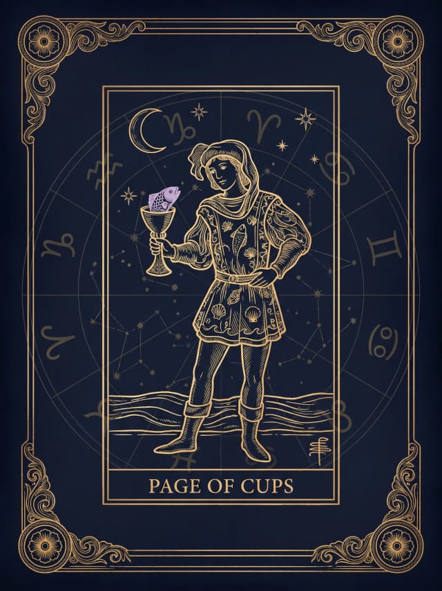 Lá Hầu Cốc (Page of Cups) — Hầu