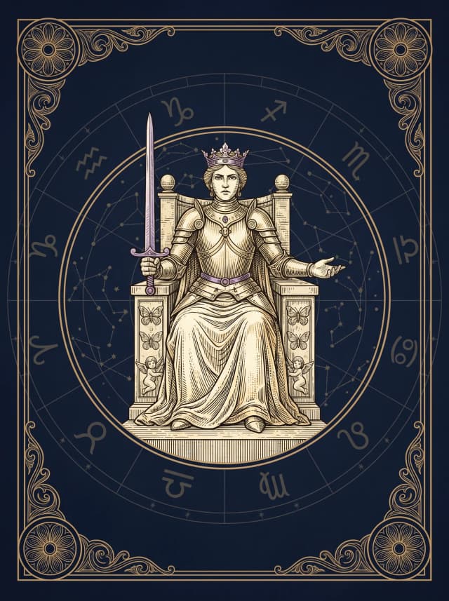 Lá Hoàng Hậu Kiếm (Queen of Swords) — Hoàng Hậu