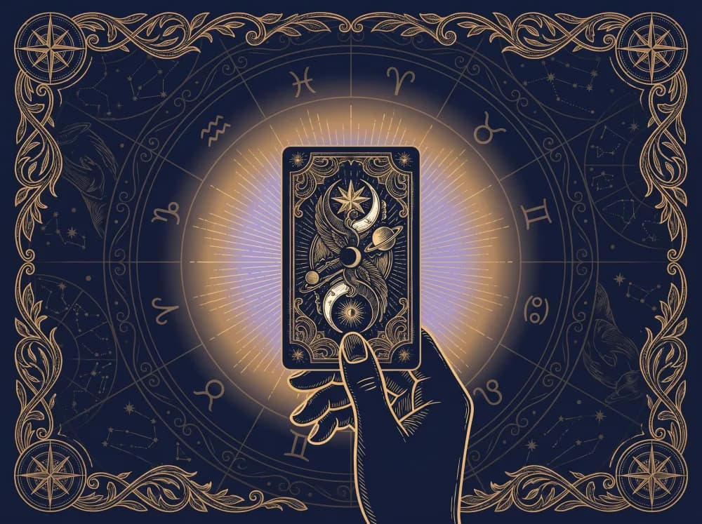 Minh hoạ lật một lá tarot lộ mặt