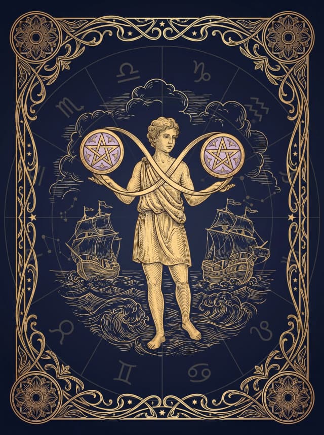 Lá Hai Tiền (Two of Pentacles) — II