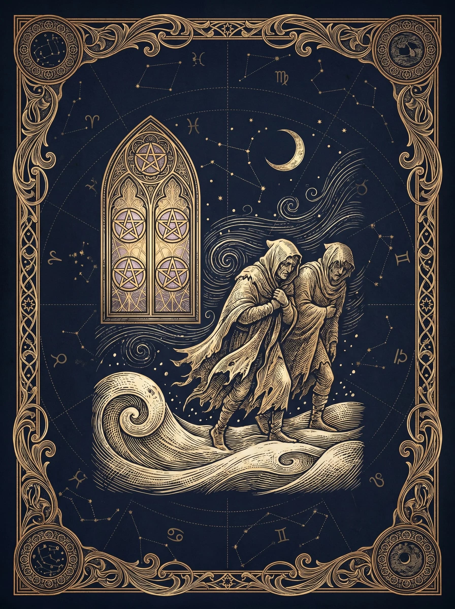 Lá Năm Tiền (Five of Pentacles) — Minor Arcana Tiền