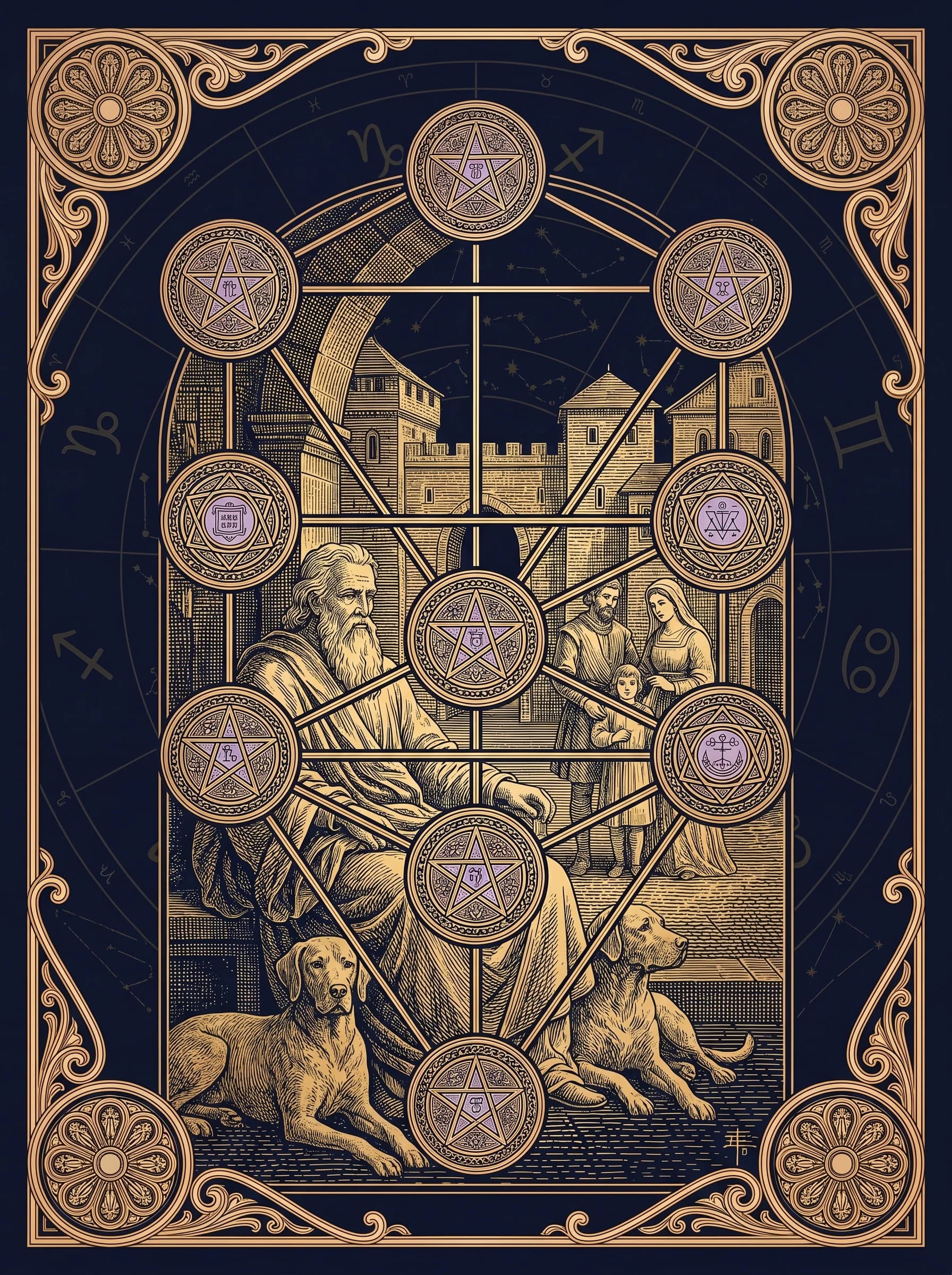 Lá Mười Tiền (Ten of Pentacles) — Minor Arcana Tiền