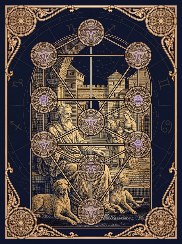 Lá Mười Tiền (Ten of Pentacles) — X
