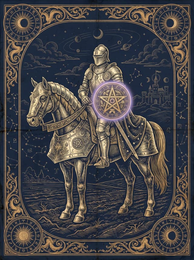 Lá Hiệp Sĩ Tiền (Knight of Pentacles) — Hiệp Sĩ