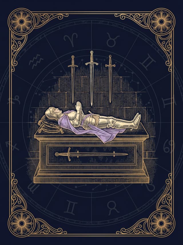Lá Bốn Kiếm (Four of Swords) — IV
