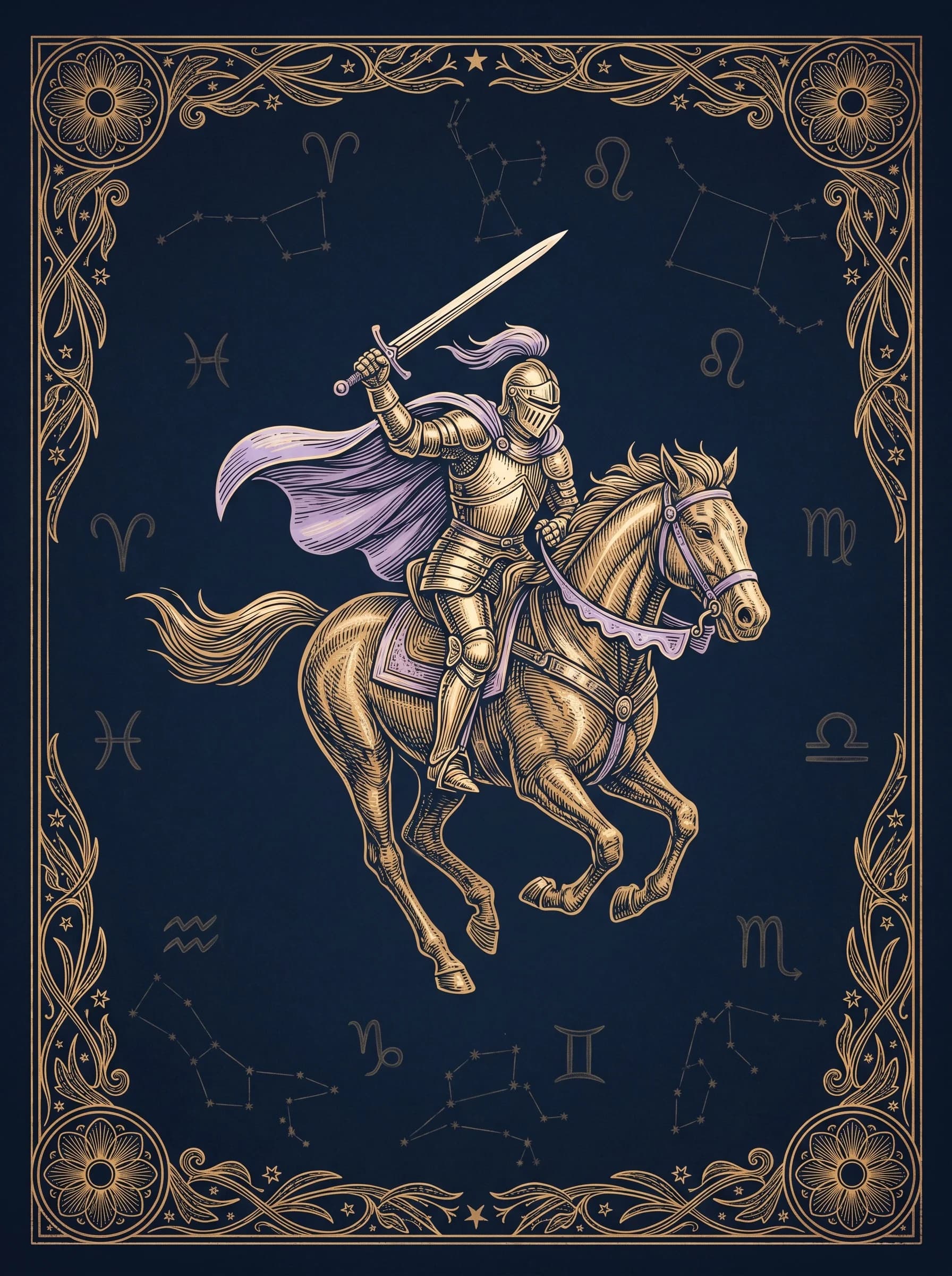 Lá Hiệp Sĩ Kiếm (Knight of Swords) — Minor Arcana Kiếm