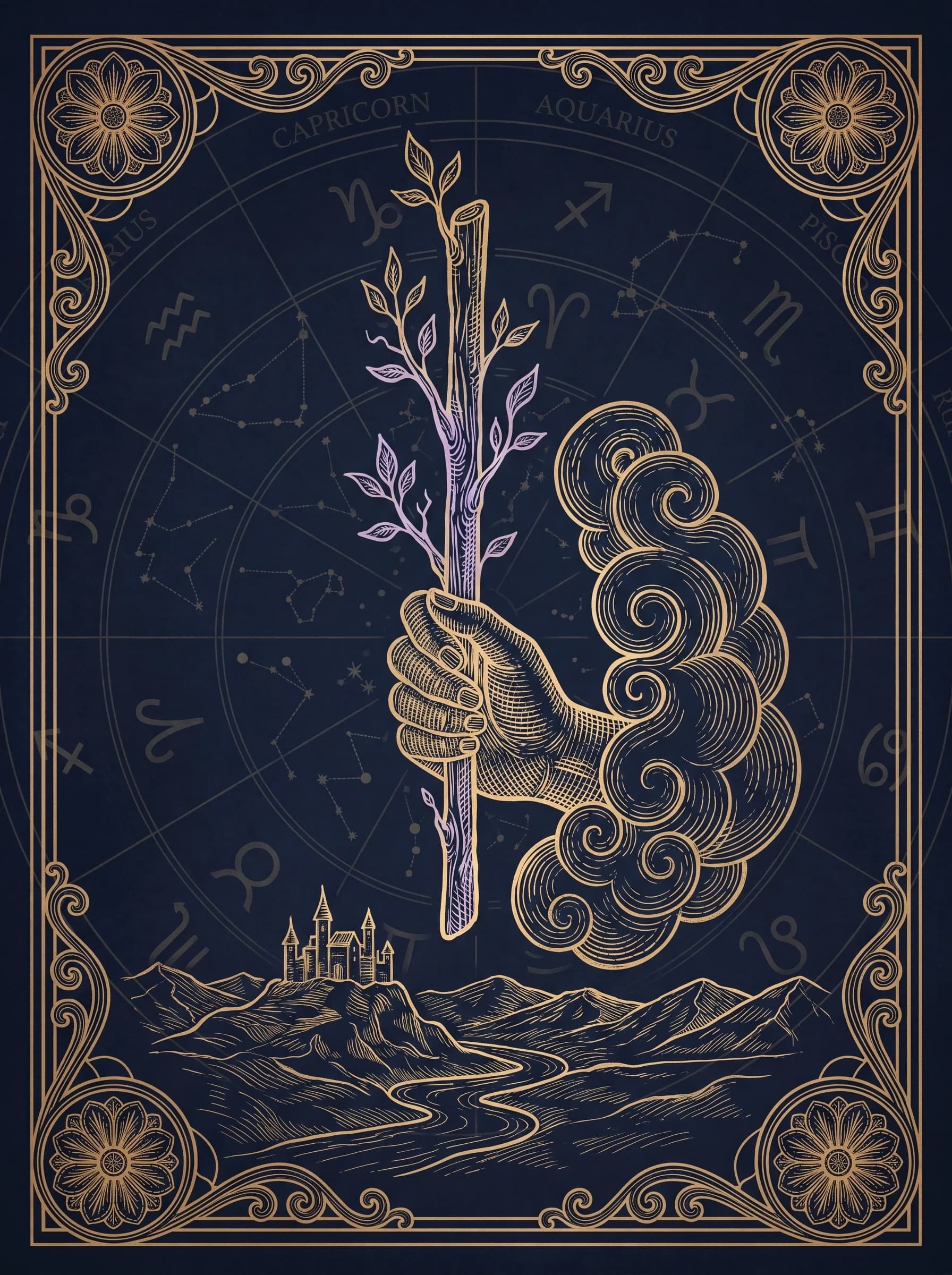 Lá Át Gậy (Ace of Wands) — Minor Arcana Gậy