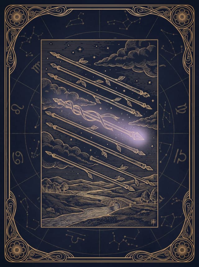 Lá Tám Gậy (Eight of Wands) — VIII