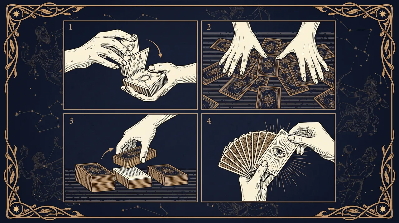 Bốn cách xáo bài tarot