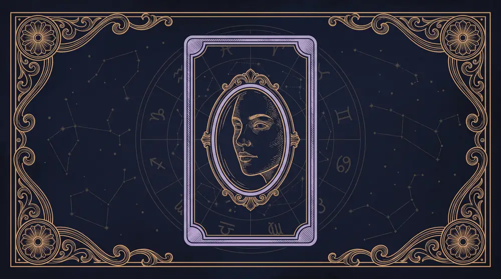 Một lá tarot soi như tấm gương phản chiếu người xem