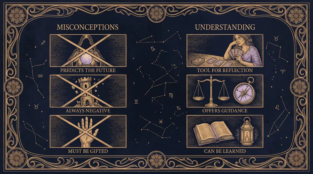 Vài hiểu lầm thường gặp về tarot bị gạch bỏ bên cạnh cách hiểu đúng