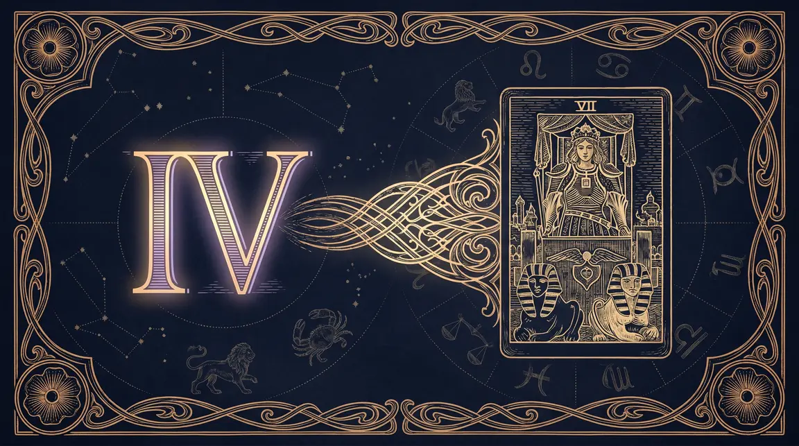 Một con số hoà vào một lá Ẩn Chính của tarot
