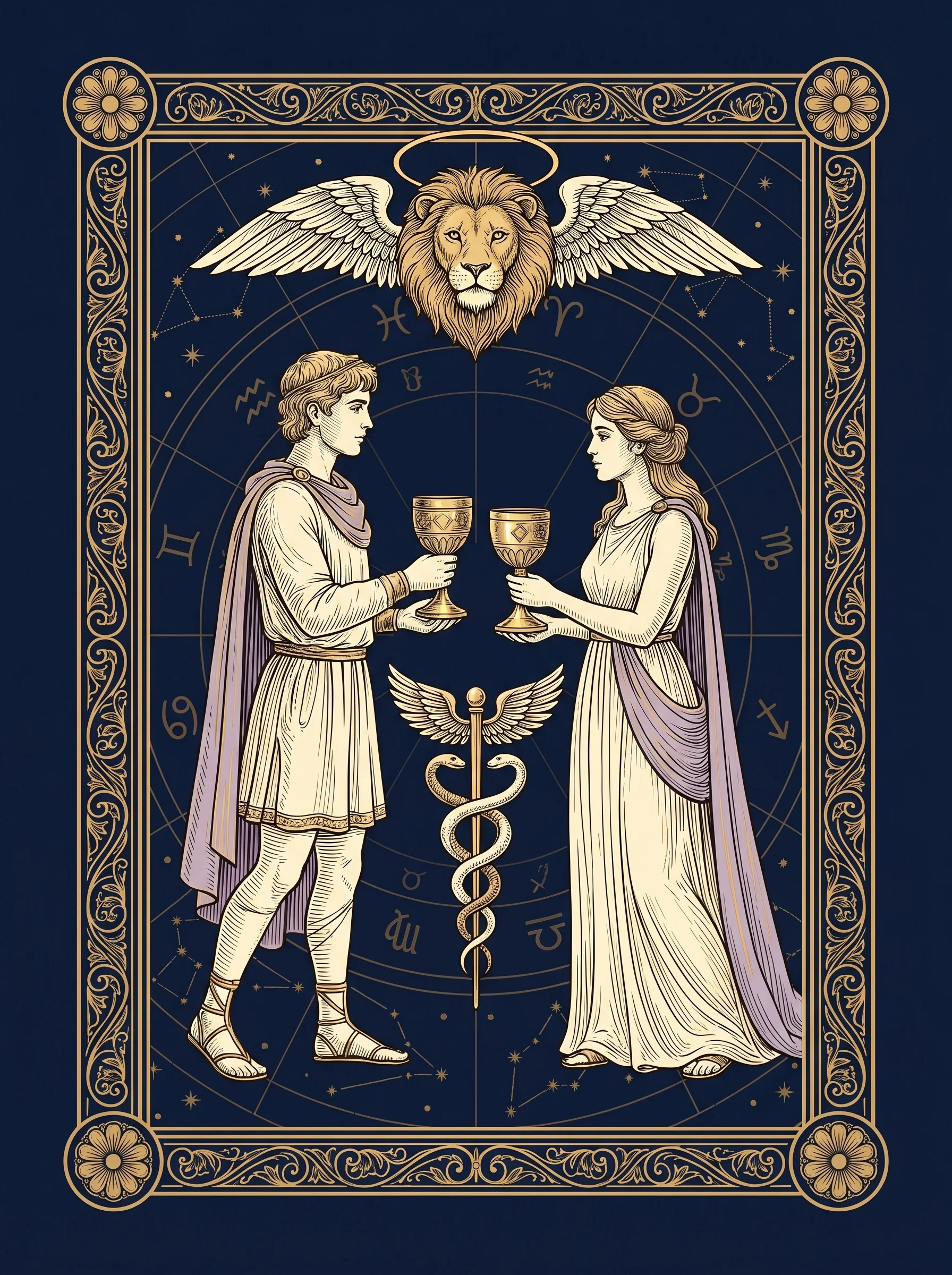Đọc The Lovers cùng lá Two of Cups trong tình yêu